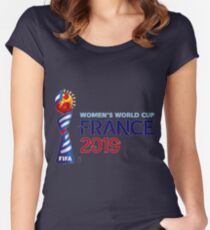 Camiseta entallada de cuello ancho copa mundial femenina 2019