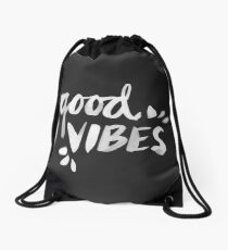 Good Vibes – White Ink Drawstring Bag