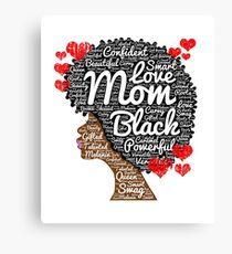 Muttertag Afro Art für schwarze Frauen Leinwanddruck