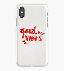 Good Vibes - Red Ink iPhone Case