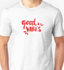 Good Vibes - Red Ink Slim Fit T-Shirt