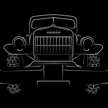 1948 Power Wagon - profile stencil, white Essential T-Shirt for Sale by  mal-photography