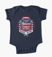 Limited Edition Believe In Yourself, Tom Brady Quote, New England Patriots, Tb12 Shirts, Mugs & Hoodies Short Sleeve Baby One-Piece