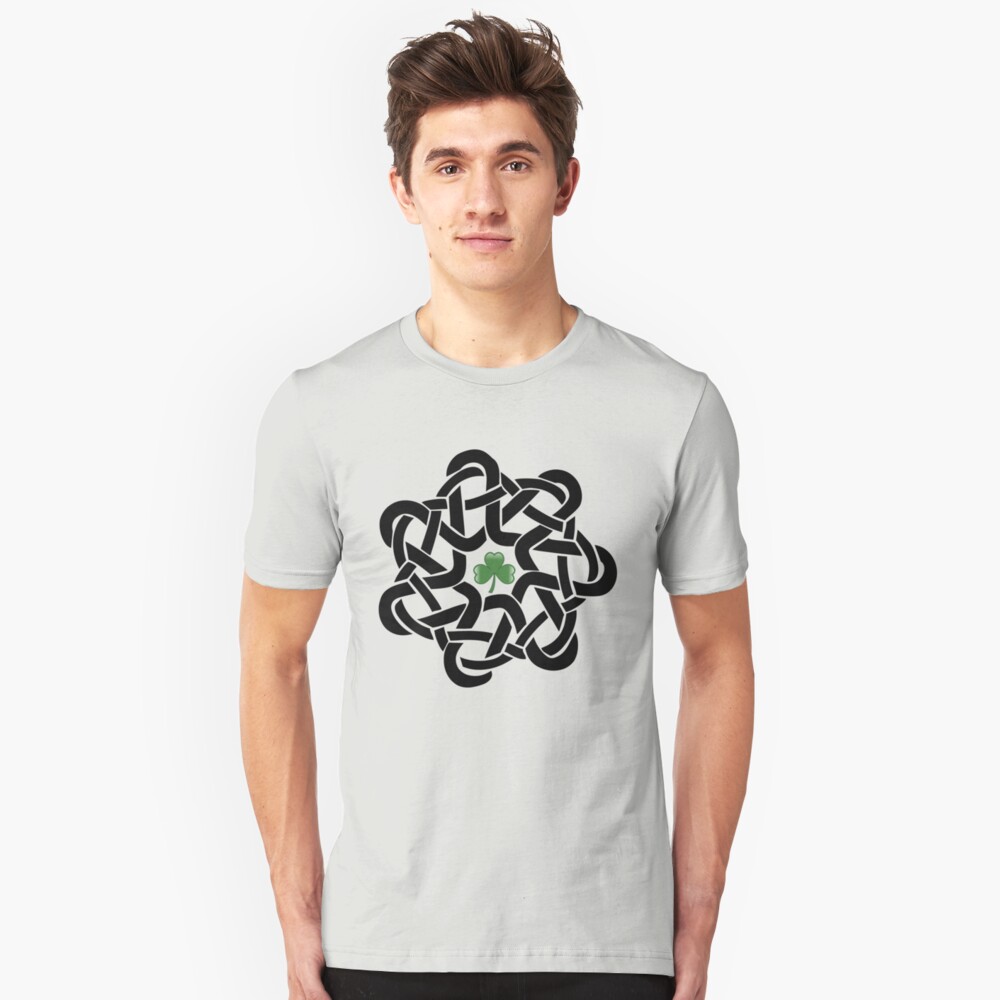 Irish Celtic Knot with Shamrock T-shirt Slim Fit T-Shirt