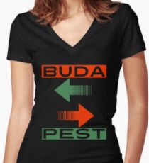 BUDAPEST Women's Fitted V-Neck T-Shirt