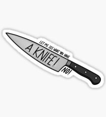 A knife! Sticker
