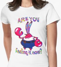 Are you feeling it now Mr Krabs? Women's Fitted T-Shirt