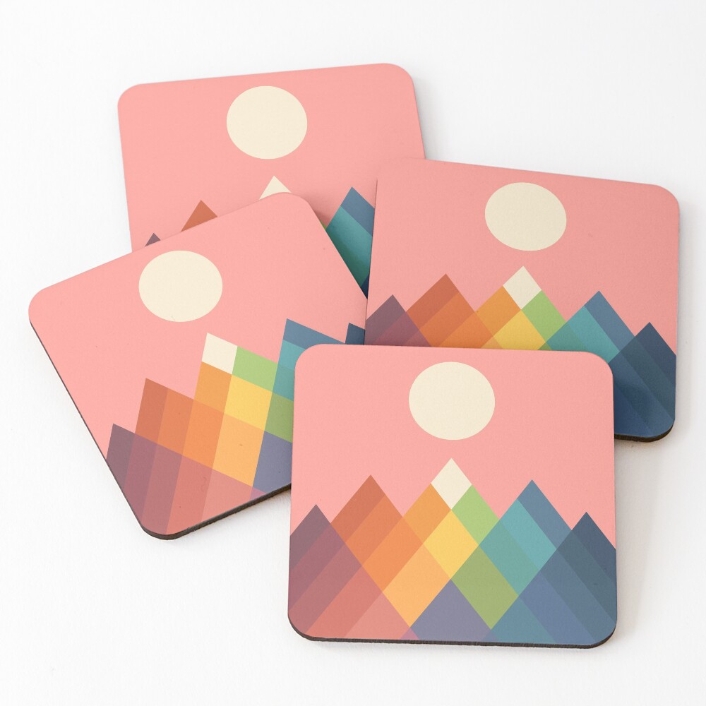 Regenbogenspitze Untersetzer (4er Set)