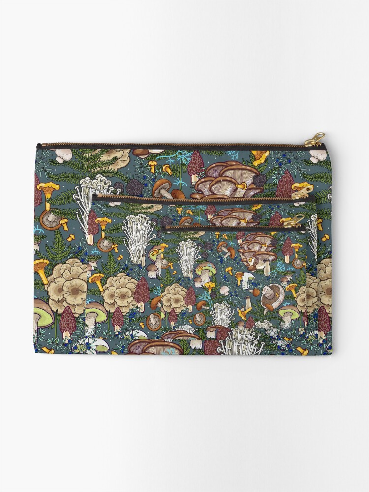 Alternate view of mushroom forest Zipper Pouch
