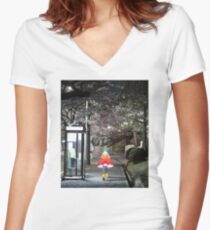 Monogatari – Doll Walk Women's Fitted V-Neck T-Shirt