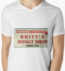 Britts Famous Doughnuts Men's V-Neck T-Shirt