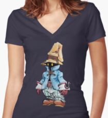 Final Fantasy 9 Vivi in Pastel &Colour Pencil Women's Fitted V-Neck T-Shirt