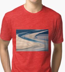 Blue And White Swirls Tri-blend T-Shirt