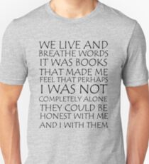 We Live and Breathe Words Slim Fit T-Shirt