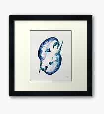 Blaue Narwale Gerahmtes Wandbild
