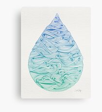 Ombré Droplet Metal Print