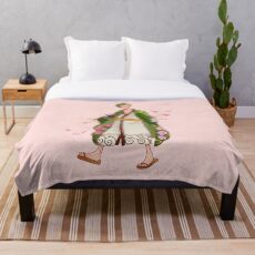 Blossom Samurai Throw Blanket