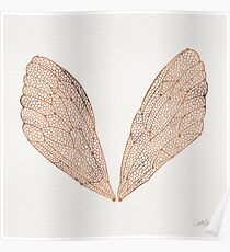 Cicada Wings in Rose Gold Poster