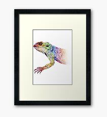 bearded dragon rainbow Mix Framed Print