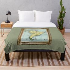 Manta Marco de mapa vintage de américa del sur