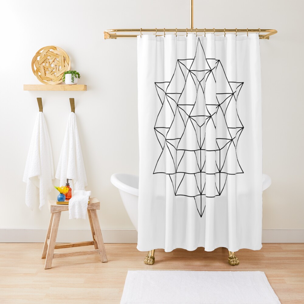 64 Tetrahedron Shower Curtain