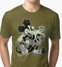 MICKTHULHU MOUSE (monochrome) Tri-blend T-Shirt