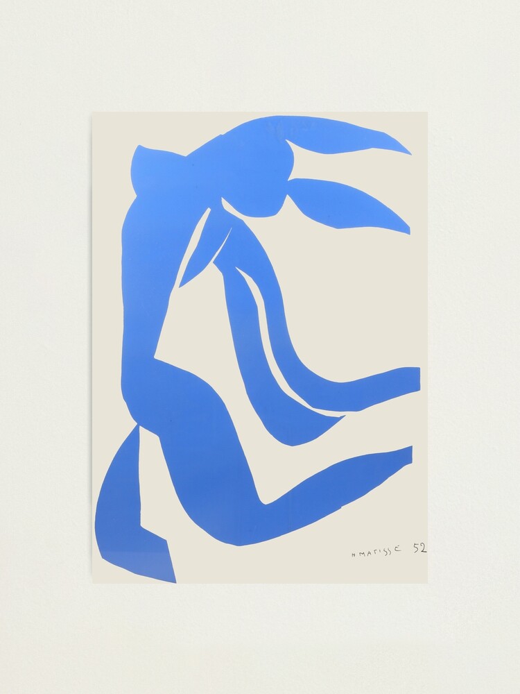 Henri Matisse Le Chevelure Fran 1952 Blue Hair Artwork Men