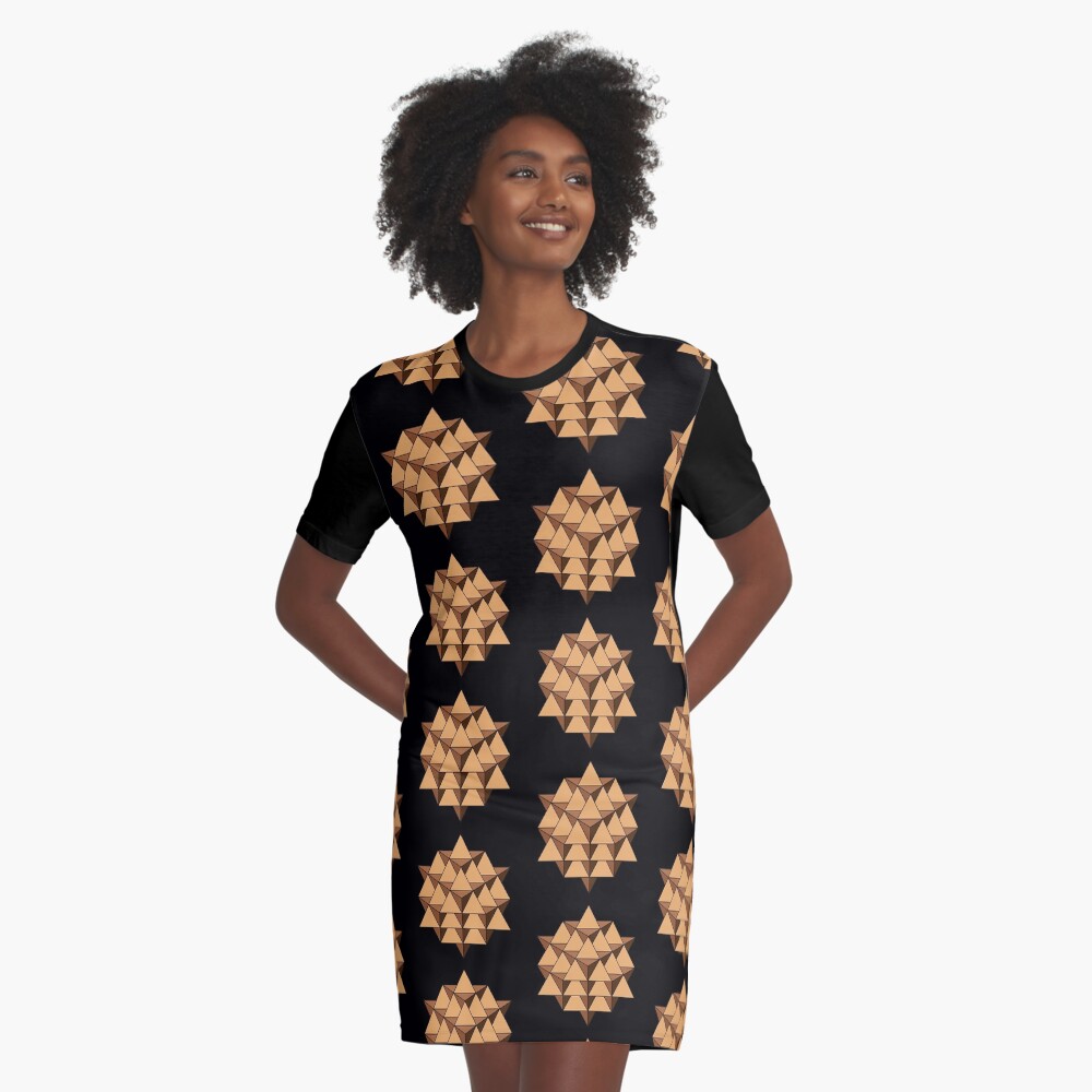 64 Tetrahedron 001 Graphic T-Shirt Dress