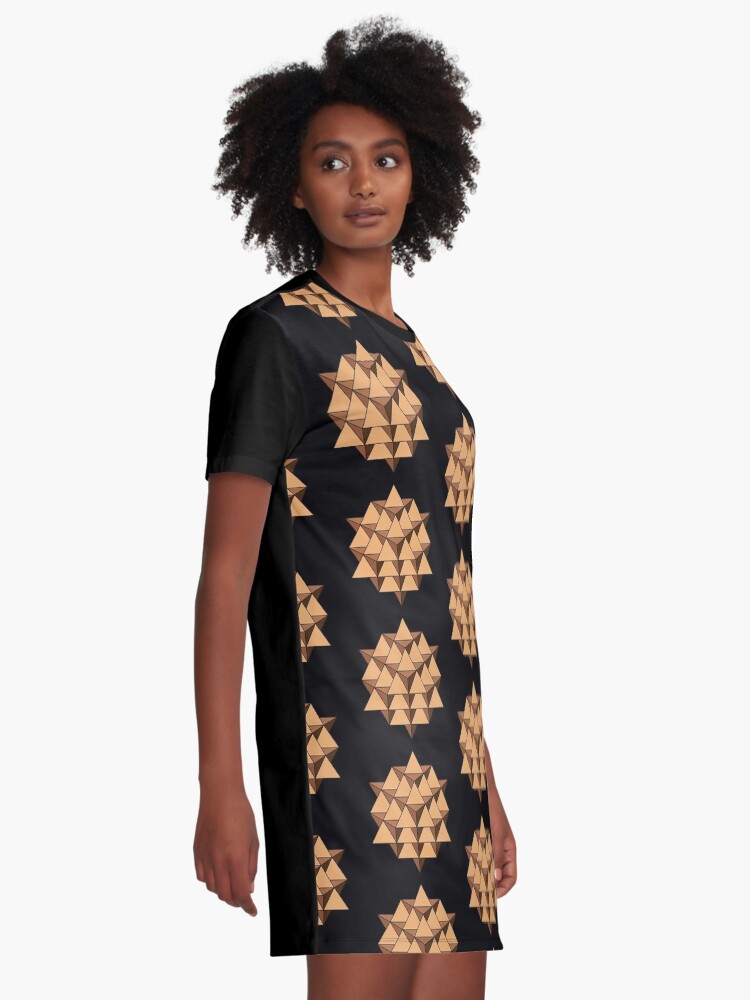 Alternate view of 64 Tetrahedron 001 Graphic T-Shirt Dress
