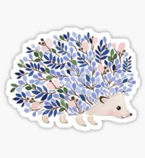 purple plant hedgehog Sticker