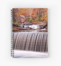 Glade Creek Grist Mill in Autumn and Waterfalls,Vertical Spiral Notebook