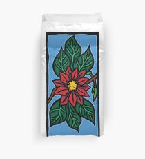 Red Flower Duvet Cover