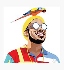 Anderson .Paak Vector Portrait Illustration Photographic Print