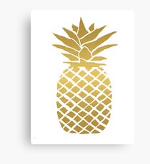 gold foil pineapple Canvas Print