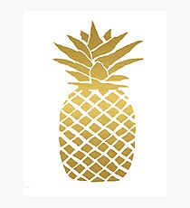 Lámina fotográfica piña de papel de oro