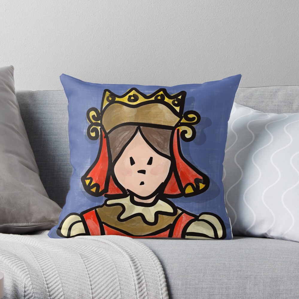 The Card Queen Throw Pillow
