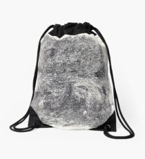 Serie Nightmare #1 Homage to Felicien Rops - Monotype Drawstring Bag