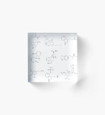 Psychoactive Molecules Acrylic Block