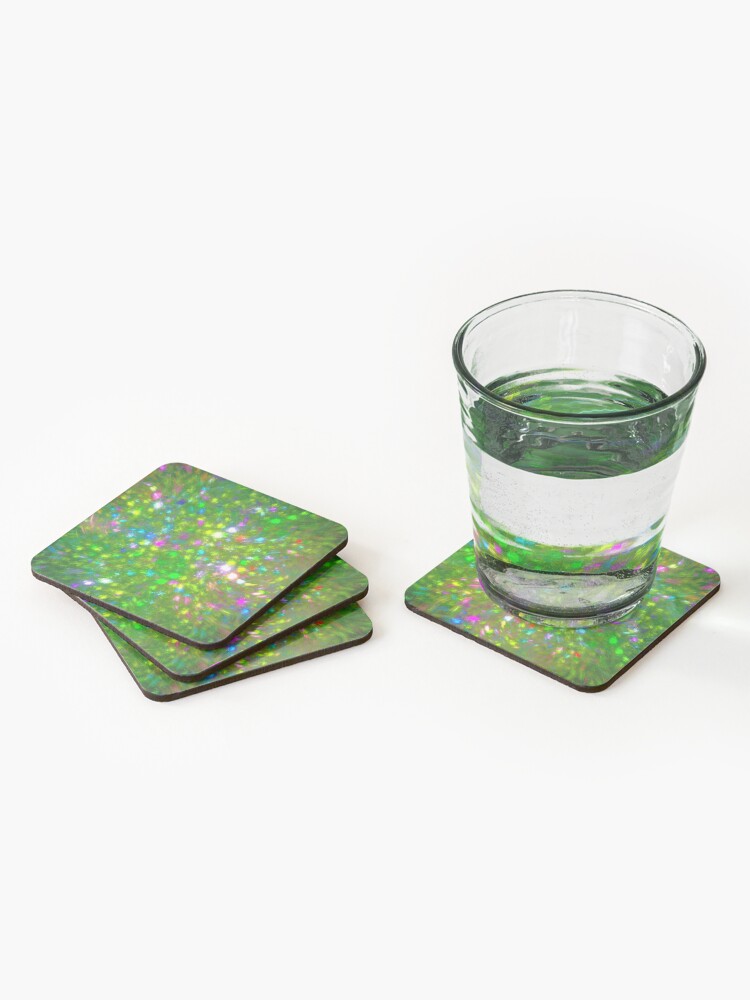Alternate view of Summer #fractal art Coasters (Set of 4)