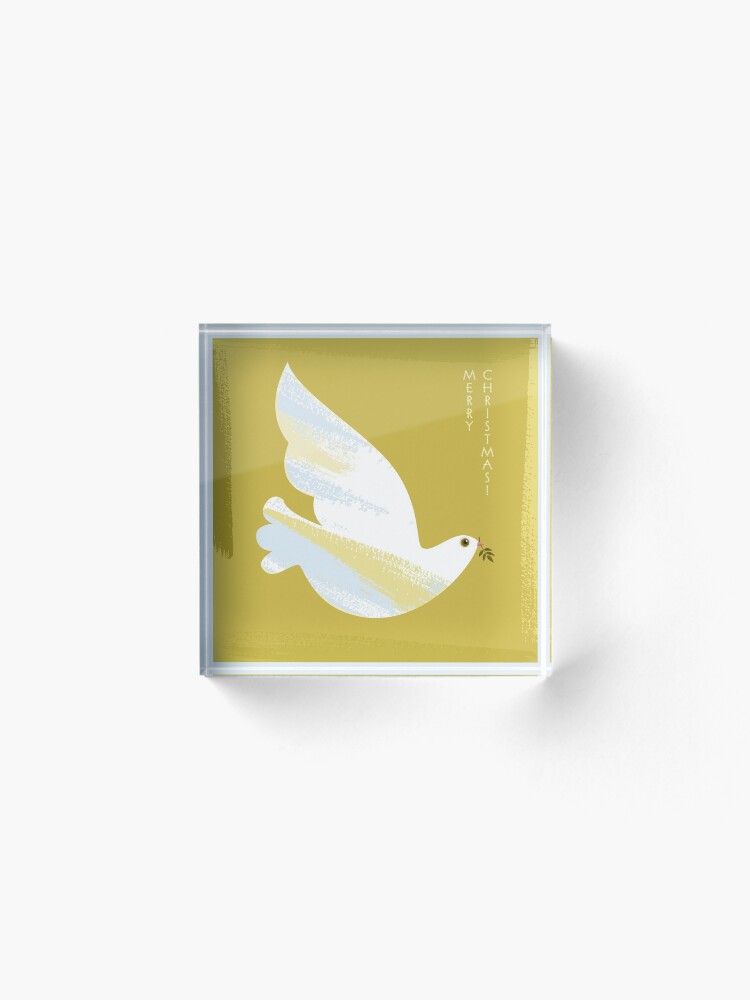 Alternate view of Christmas Dove Acrylic Block