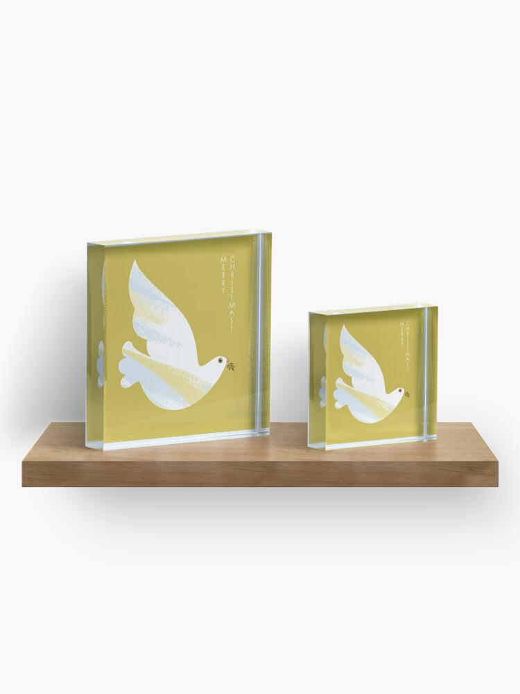 Alternate view of Christmas Dove Acrylic Block