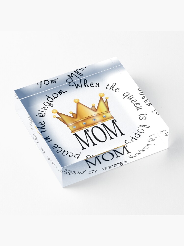 Alternate view of Queen Mom Acrylic Block