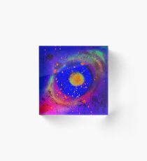 Neon Nebulous Glow Acrylic Block