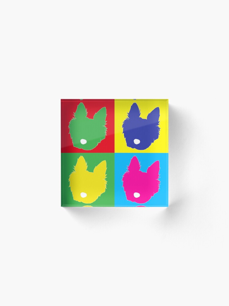 Alternate view of Colour Pup Art! Acrylic Block
