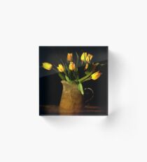 Bloque acrílico tulipes jaunes