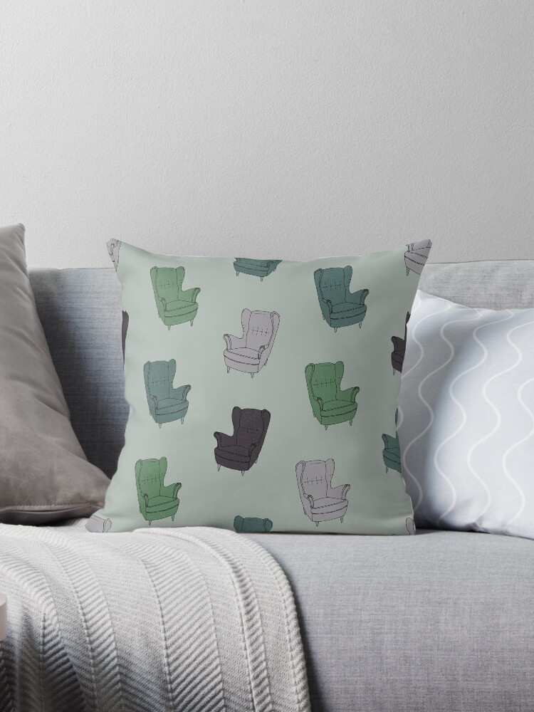 Seventies Armchair Pattern Version 3 Throw Pillow By Printablesp Redbubble