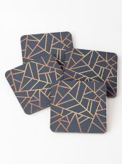 Copper and Midnight Navy Coasters