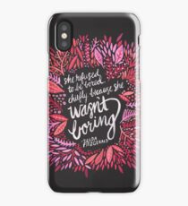 Zelda Fitzgerald – Pink & Gold on Charcoal iPhone Case
