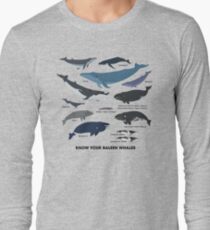 Know Your Baleen Whales Long Sleeve T-Shirt