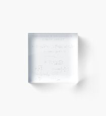 Aerospace Engineer's Cheat Sheet Acrylic Block